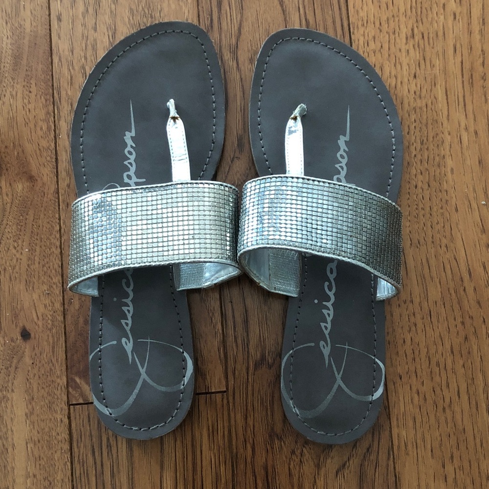 Jessica Simpson Silver Sandals